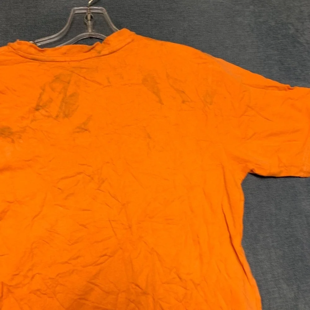 Polo Ralph Lauren T Shirt Mens S Orange Embroidered Logo Chest Pocket Short